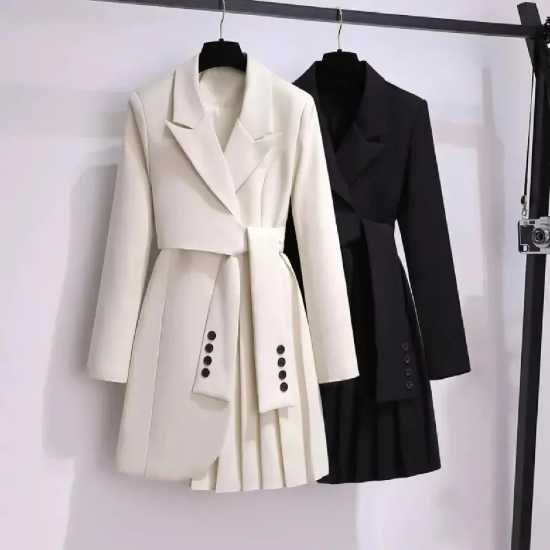 Massive Deals Slim Long Sleeve Blazer Dress