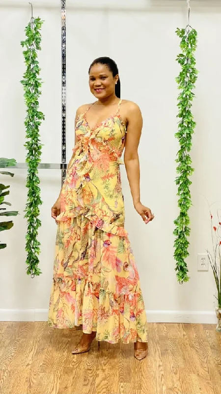 Extra Discounts Samoa ruffle dress
