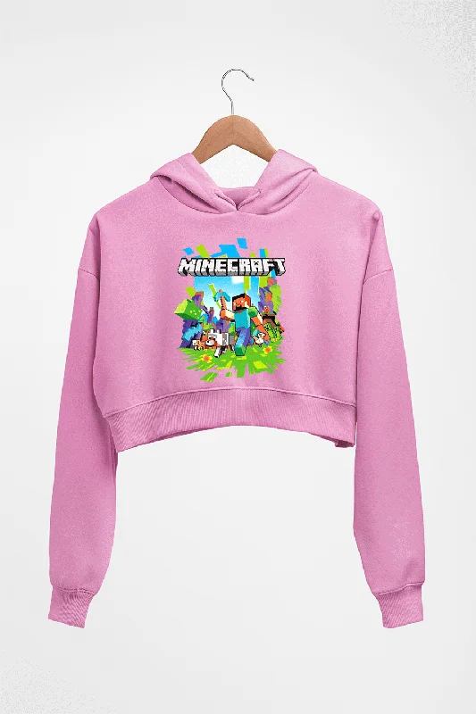 Season Finale Sale Minecraft Crop HOODIE FOR WOMEN