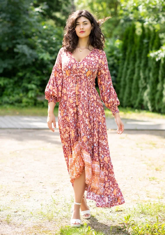 TIME-Limited Offer Francesca Red Ruster Dress