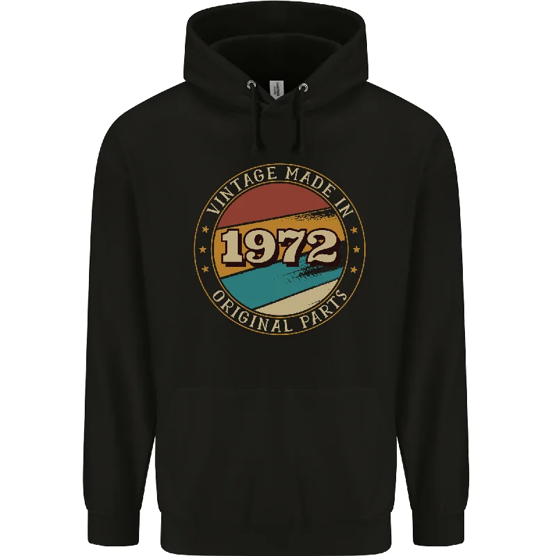 Online Specials 52nd Birthday  Vintage Made In 1972 Mens 80% Cotton Hoodie