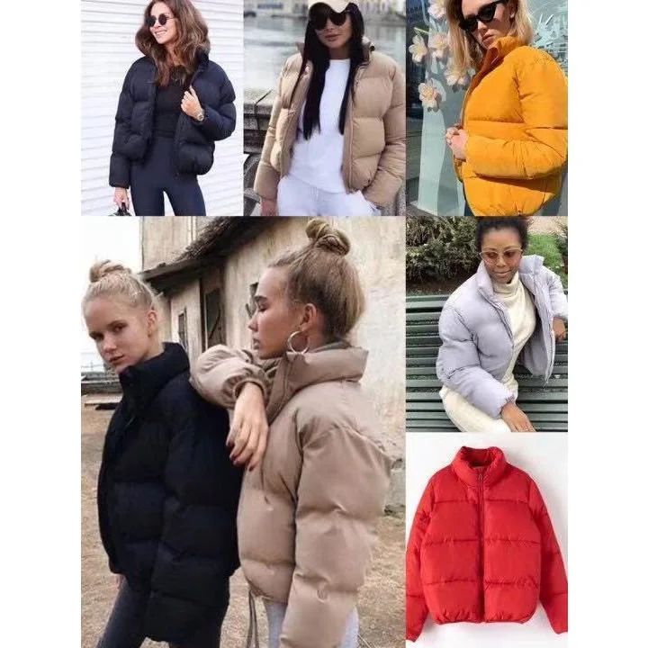 Deal of the Week Button Puff Short Bomber Jacket 