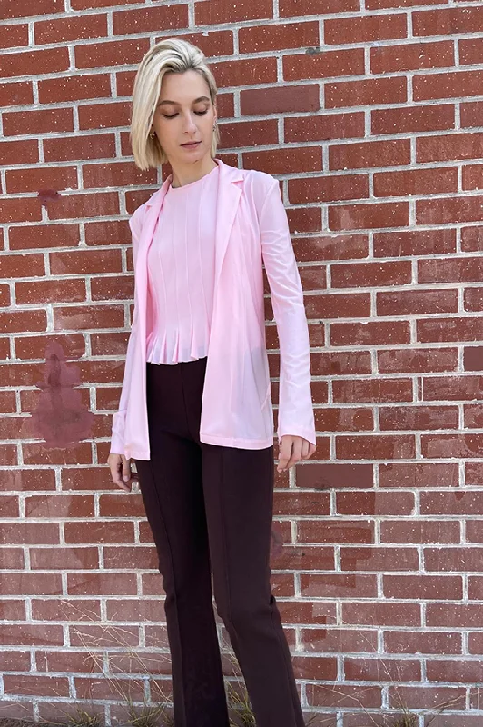 Super Sale Clements Open Front Jacket in Peony Pink