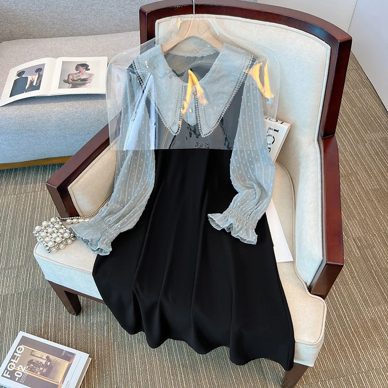 Limited Time Offer (XL-6XL) Plus Size Dobby Dots Collar 2-In-1 Shirt Dress (Extra Big Size) Limited Time Offer (XL-6XL) Plus Size Dobby Dots Collar 2-In-1 Shirt Dress (Extra Big Size)