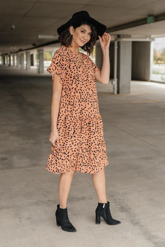 Loyalty Reward Fall Fancy Tiered Dress In Sunrise - On Hand