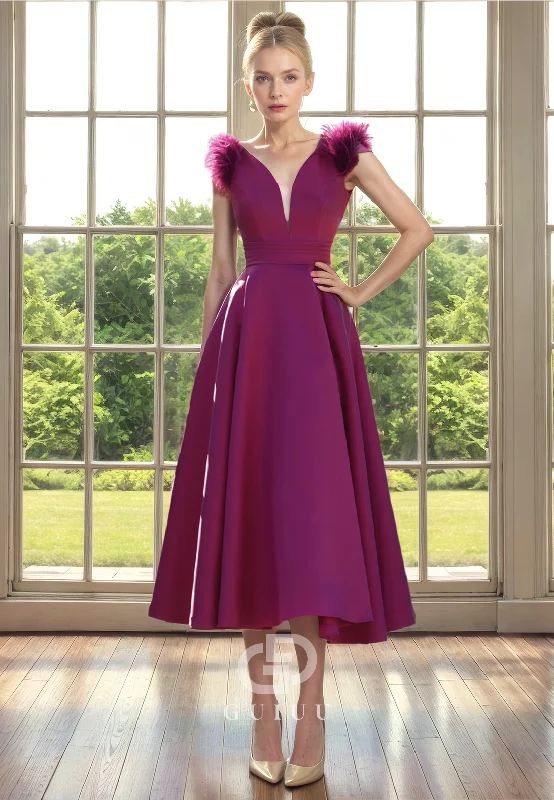 Price Slash A-Line V Neck Sleeveless Pleated Back Zipper Satin Mother of Bride Dress Price Slash A-Line V Neck Sleeveless Pleated Back Zipper Satin Mother of Bride Dress