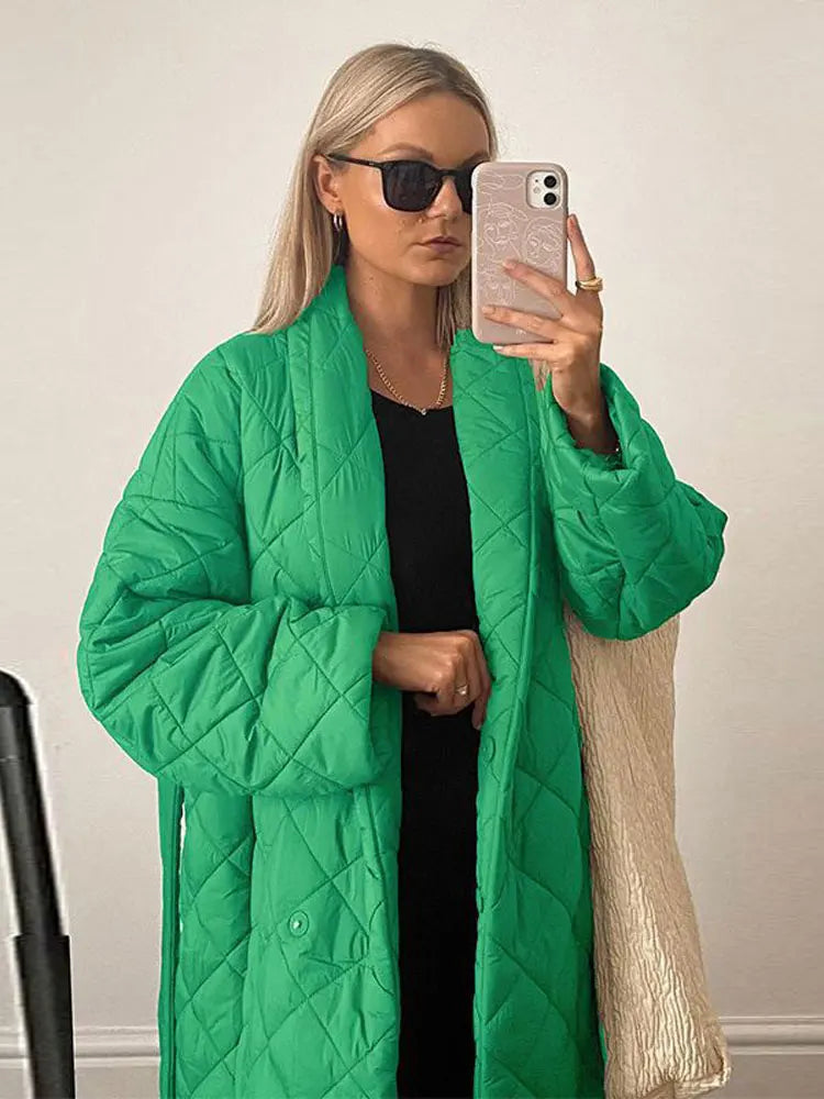Clearance Event Znbbw Elegant Lace Up Straight Length Cotton Jacket Women's Full Sleeve Casual Loose Maxi Coat Female Chic Party Street Wear Clearance Event Znbbw Elegant Lace Up Straight Length Cotton Jacket Women's Full Sleeve Casual Loose Maxi Coat Female Chic Party Street Wear