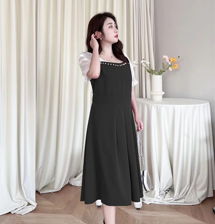 Limited Time (4XL-8XL) Plus Size Sweetheart Short Sleeve Dress (Extra Big Size)