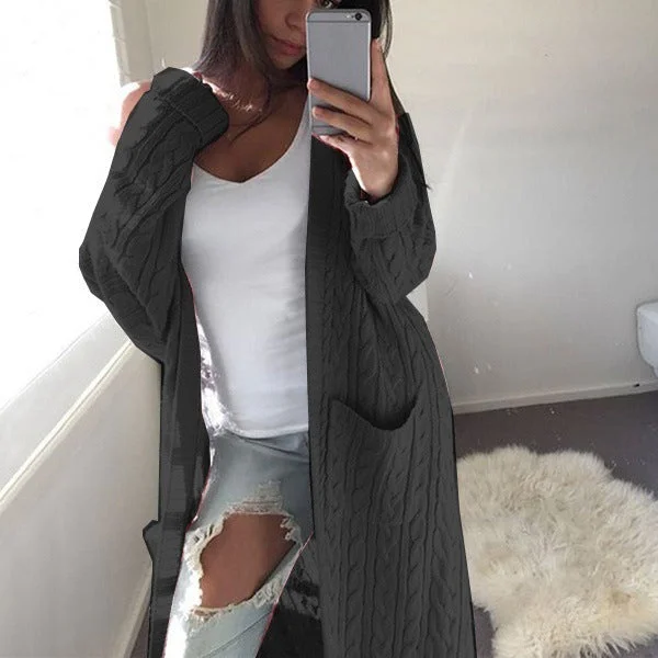 Great Deals Double pocket full body twist sweater