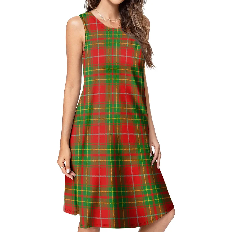 Steals and Deals Burnett Tartan Womens Casual Dresses