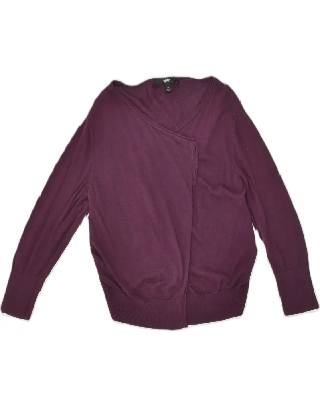 Weekend Flash Sale MOSSIMO Womens Cardigan Sweater UK 14 Large Purple Cotton