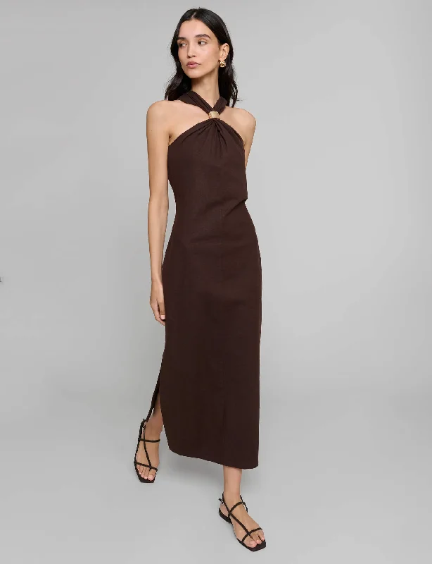 Big Discounts Attica Linen Gold Cuff Dress-BESTSELLER