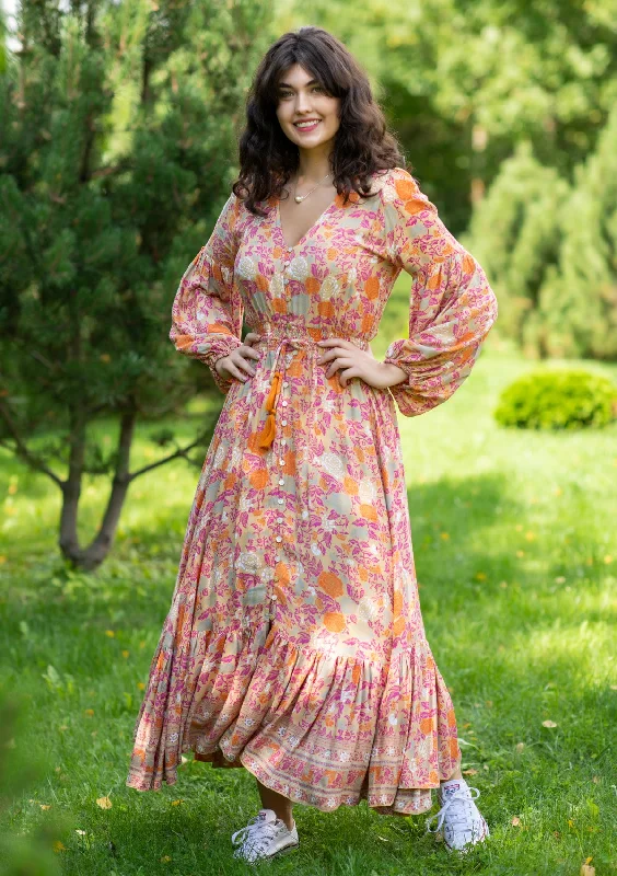 Stock Clearance Simona Orange Dress