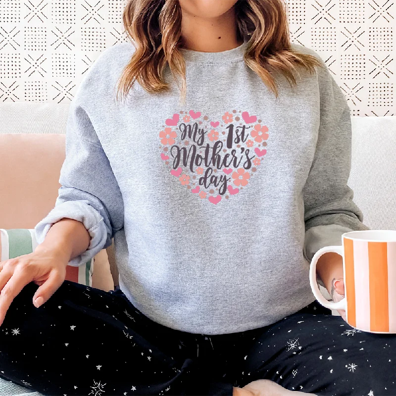 Take Advantage My First Mothers Day Women's Heather Grey Sweatshirt