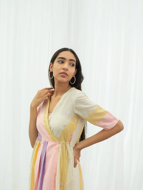 Year-End Sale Blossom Orchard Wrap Maxi Dress