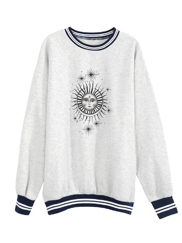 Price Buster Autumn Winter Sun Star Sweatershirts Womens Casual Loose Pullover Cute Youg Girls Hoodies Female Clothes Gray Oversize Price Buster Autumn Winter Sun Star Sweatershirts Womens Casual Loose Pullover Cute Youg Girls Hoodies Female Clothes Gray Oversize
