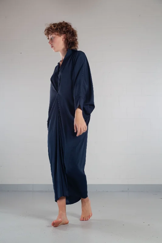 Daily Deals ByAdushka Blue Barcellona Silk Dress