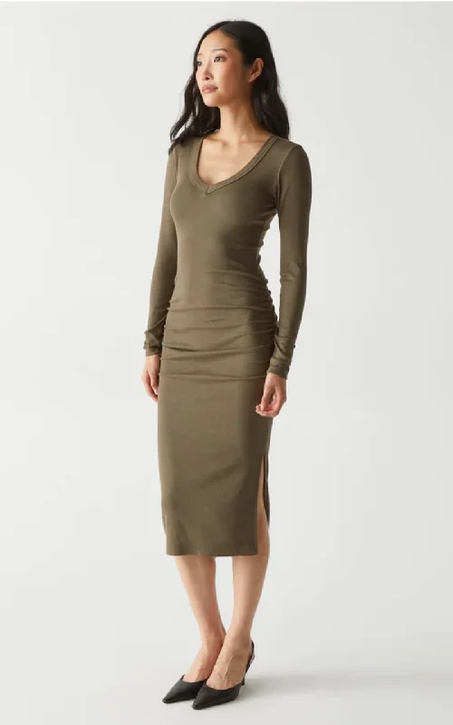 Epic Deals Michael Stars - Nova Ribbed V-Neck Dress