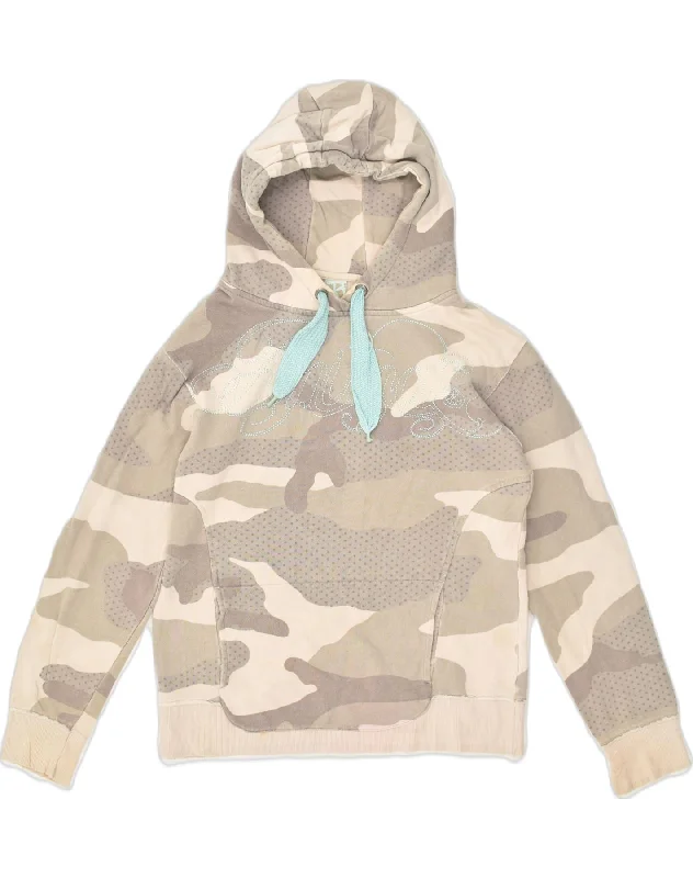 Extra Savings ANIMAL Womens Graphic Hoodie Jumper UK 10 Small Beige Camouflage Cotton Extra Savings ANIMAL Womens Graphic Hoodie Jumper UK 10 Small Beige Camouflage Cotton