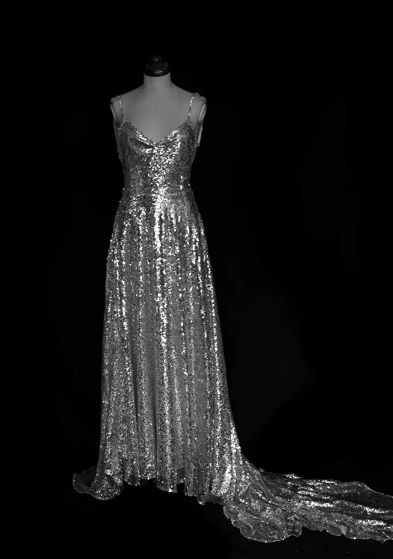 Take Advantage Skye - Sequin Bespoke Cowl Back Gown