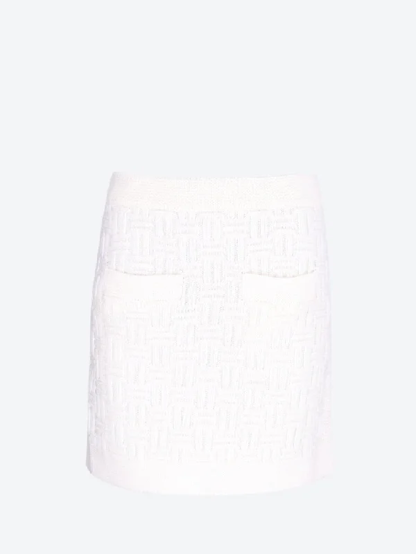 Lowest Price Merino wool column stitch skirt