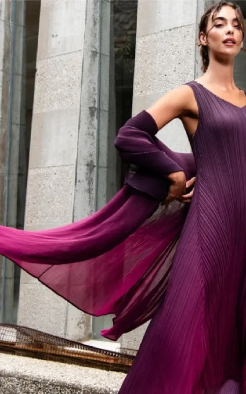 Buy More, Save More Alquema- Long Estrella Dress in Mulberry Ombre
