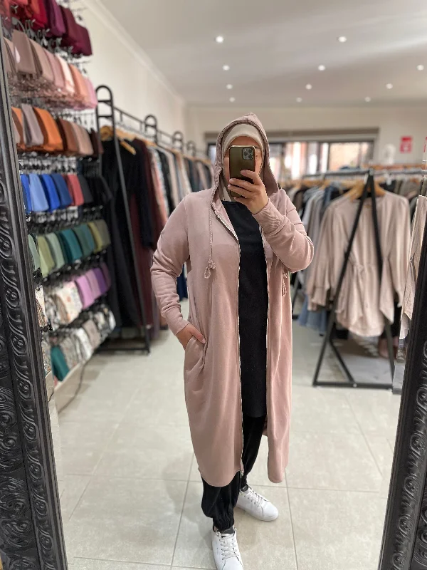 Price Rollback Long Zip Hoodie - Blush