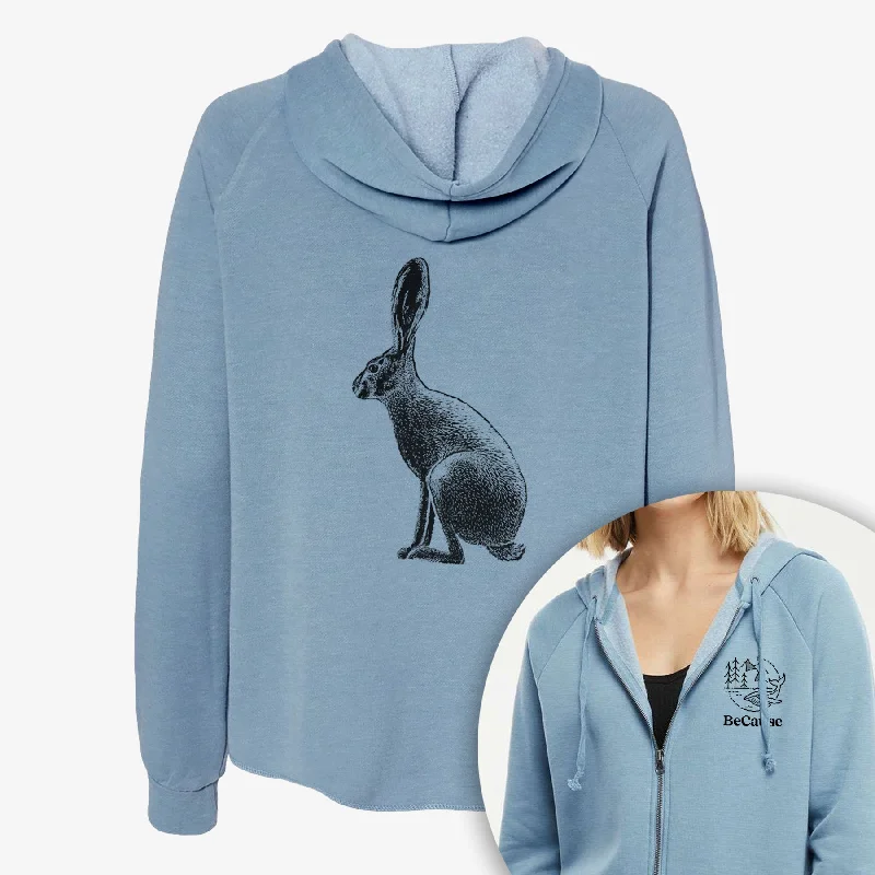 Major Savings Wild California Hare - Black-tailed Jackrabbit - Women's Cali Wave Zip-Up Sweatshirt Major Savings Wild California Hare - Black-tailed Jackrabbit - Women's Cali Wave Zip-Up Sweatshirt