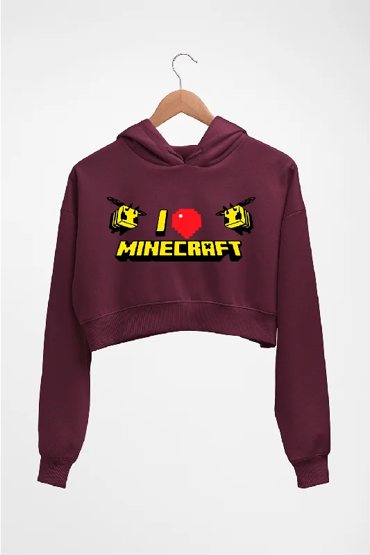 Limited Quantity Love Minecraft Crop HOODIE FOR WOMEN