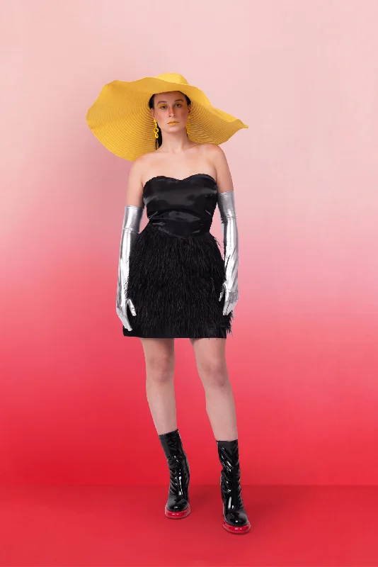 Bargain Bin FEATHERED CHIC DRESS
