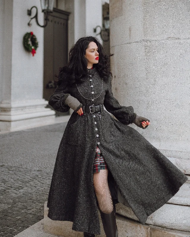 Savings Galore Margaret 25|100% wool buttoned down coat