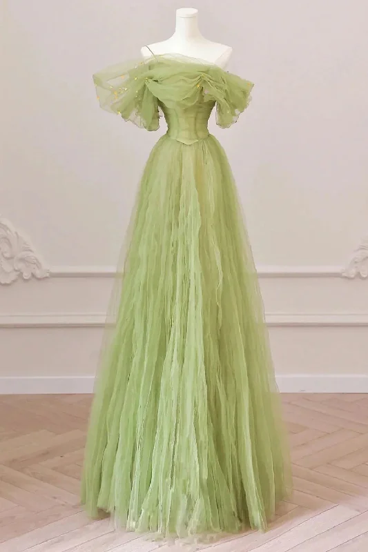 Price Meltdown Light Green Prom Dress A Line Off the Shoulder Long Party Evening Dress Price Meltdown Light Green Prom Dress A Line Off the Shoulder Long Party Evening Dress