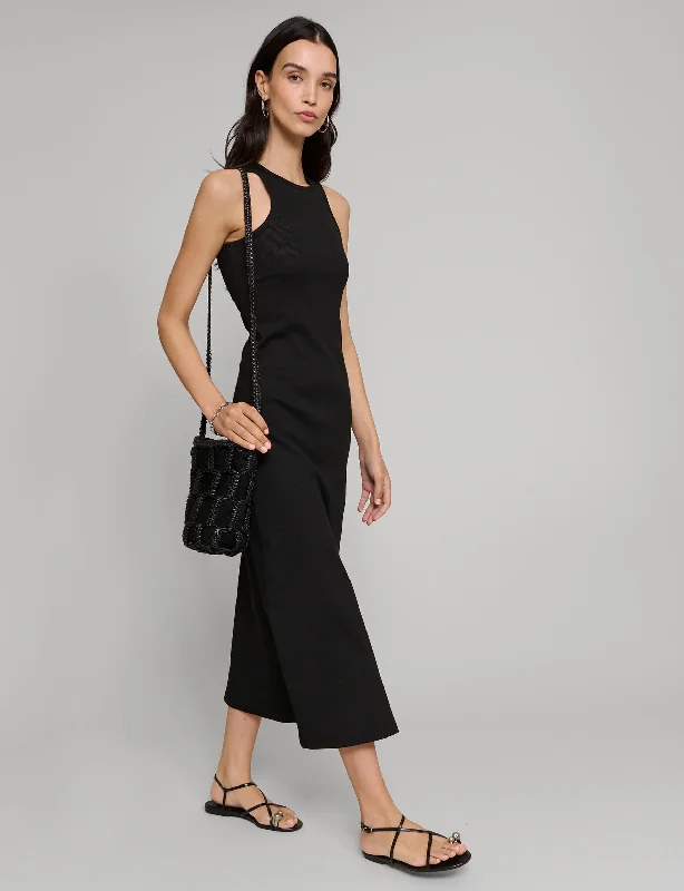 Price Reduction Delilah Black Ribbed Tank Dress