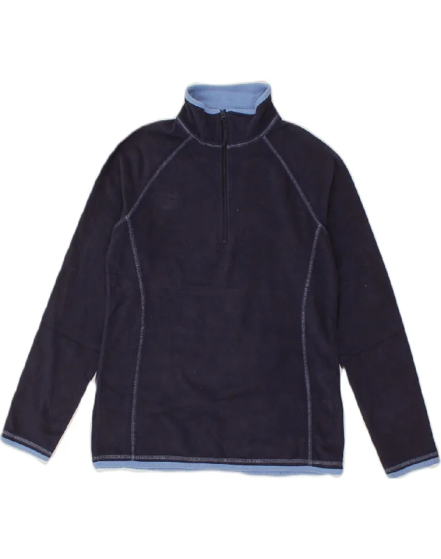 Special Buy MOUNTAIN WAREHOUSE Womens Zip Neck Fleece Jumper UK 10 Small Navy Blue