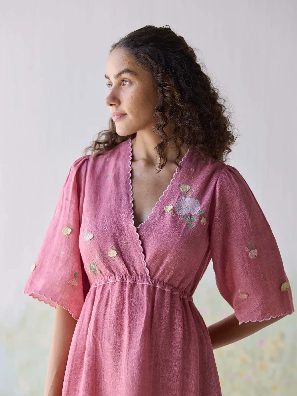 Quick Sale Rosette Wrap Dress