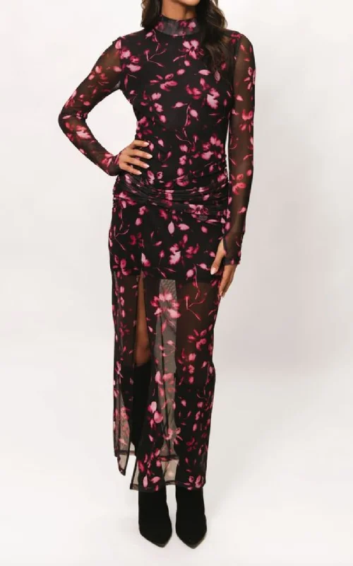 Final Markdown Hutch-  Ambrose Mock Neck Maxi Dress
