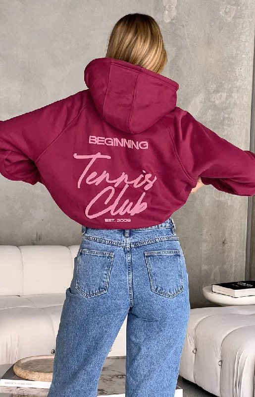 One-DAY Sale Beginning Red Tennis Club Bubble Hoodie