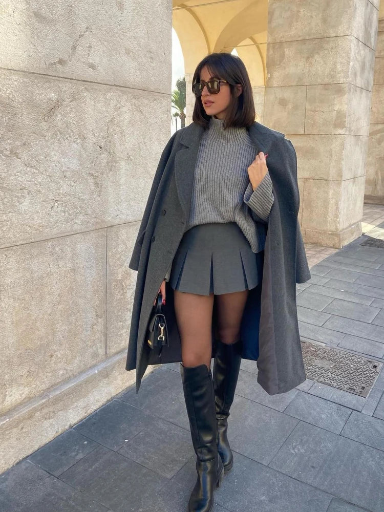 Super Deal Znbbw Women Double Breasted Woolen Coat Lapel Collar Long Sleeves Solid Long Wool Coat Winte Fashion Warm Loose Woolen Overcoat Super Deal Znbbw Women Double Breasted Woolen Coat Lapel Collar Long Sleeves Solid Long Wool Coat Winte Fashion Warm Loose Woolen Overcoat