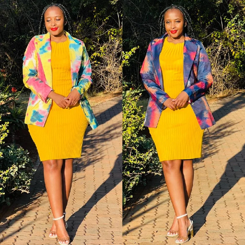 Must-Have Deals Tie-Dye Print Formal Blazer