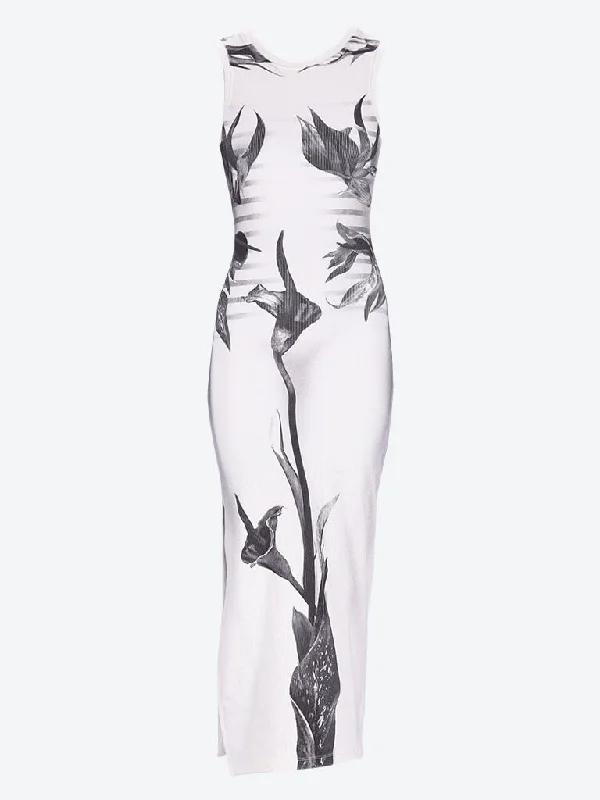 Deep Discounts Flower body morphing  mariniere ribbed long dress