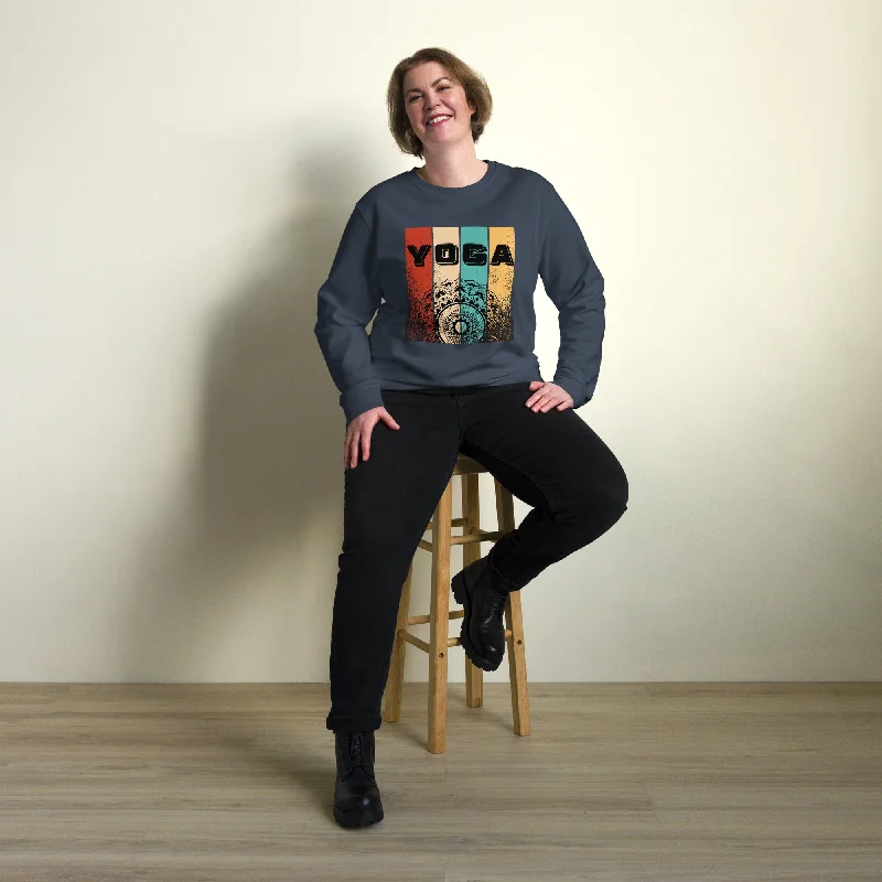Friends and Family Sale Yoga Typography Graphic Women Organic Sweatshirt