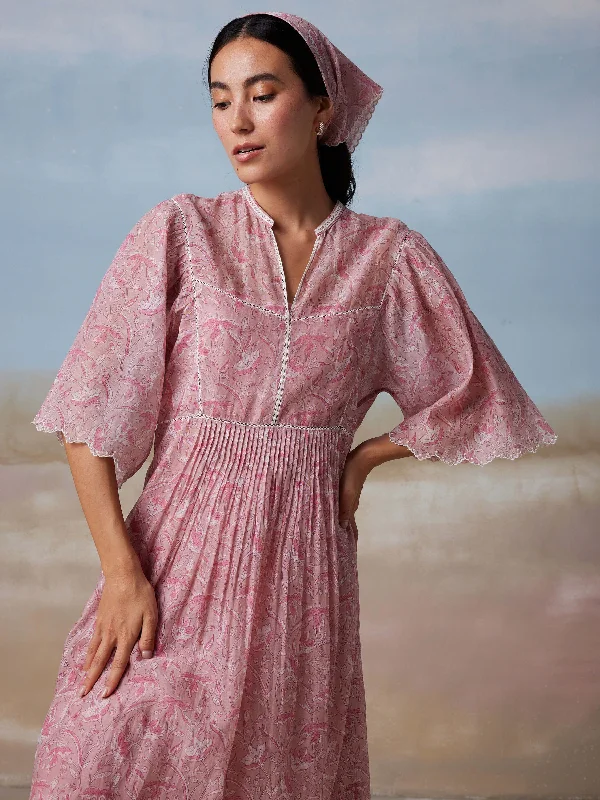 Super Sale Terracotta Lace Midi Dress