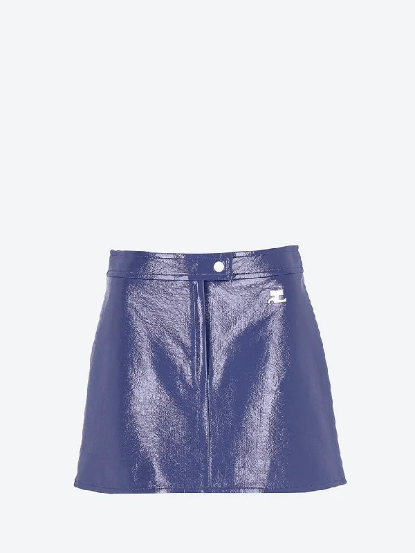 Online Only Reedition vinyl mini skirt