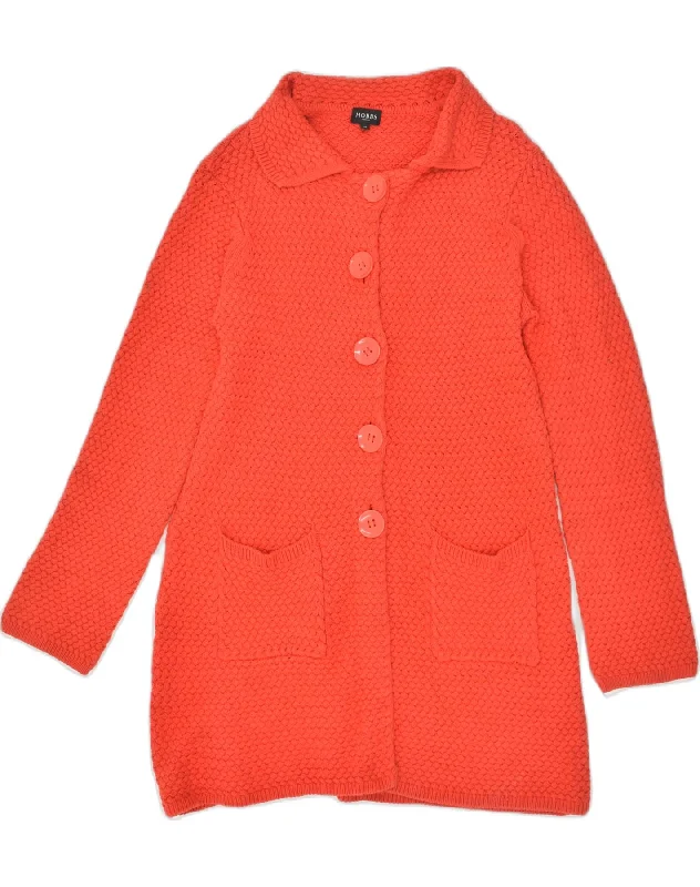 Limited Quantity HOBBS Womens Longline Cardigan Sweater UK 14 Large  Red Cotton