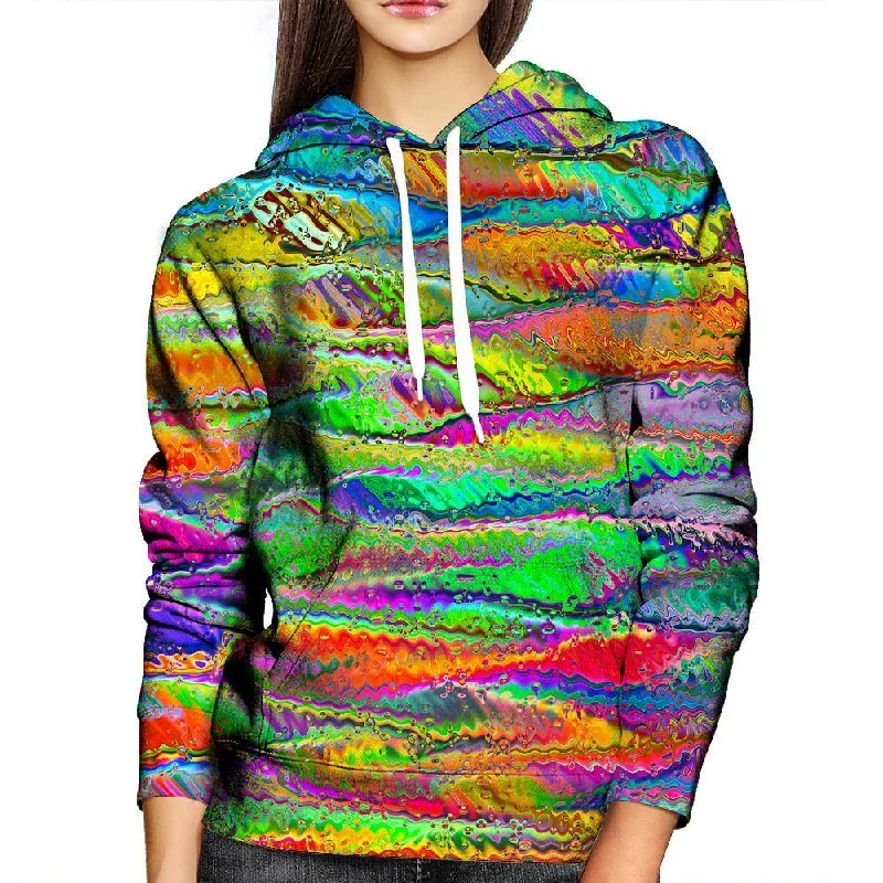 Year-End Sale Distorted Colors Womens Hoodie