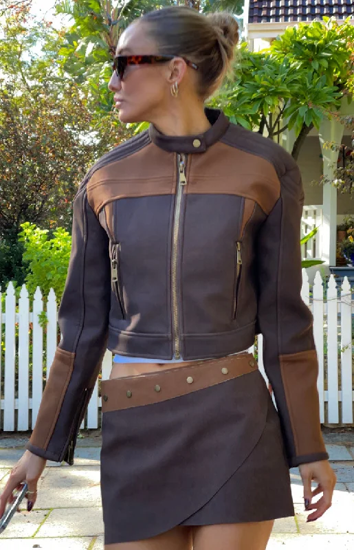 Loyalty Reward Lioness Chocolate Nueve Biker Jacket