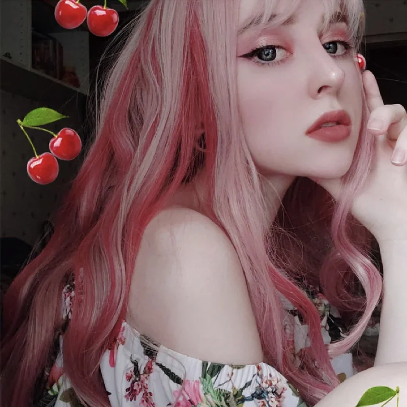 Discount Deals lolita cute pink wig YV1105