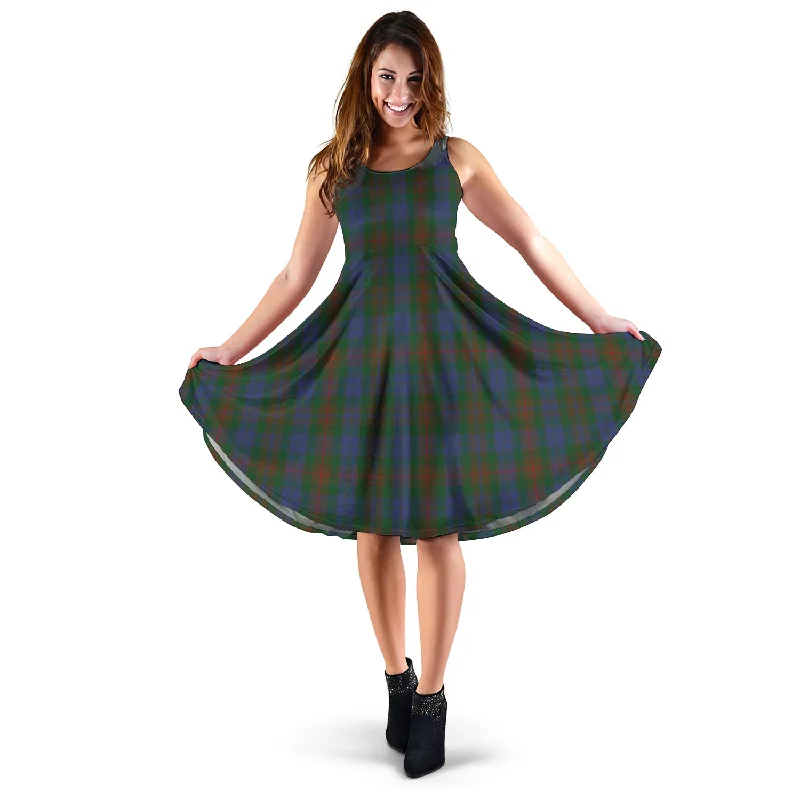 Super Sale Buchanan Hunting Tartan Sleeveless Midi Womens Dress