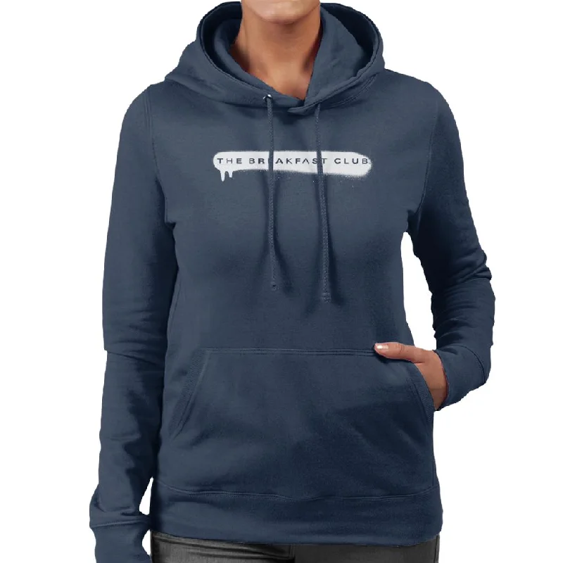 Bargain Prices The Breakfast Club Spray Paint Logo Women's Hooded Sweatshirt