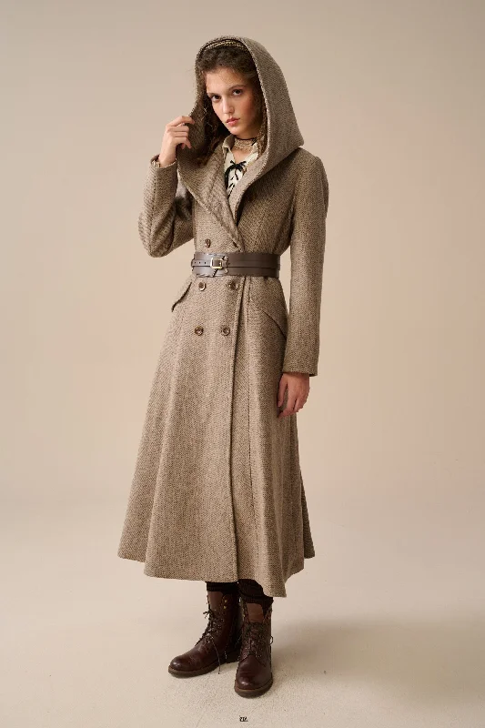 Weekend Deal Trista 24 | 100% twill wool hooded coat